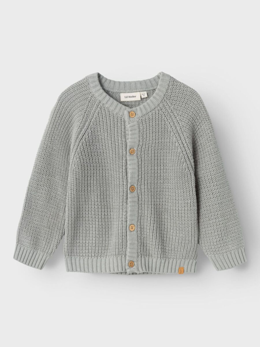 LANGÆRMET STRIKKET CARDIGAN - Limestone