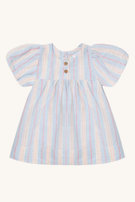 Dress HCKally Linen Vintage - Winter sky