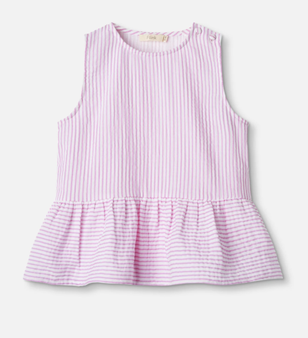 CIAO STRIPE TOP - CLOUD DANCER PINK STRIPE
