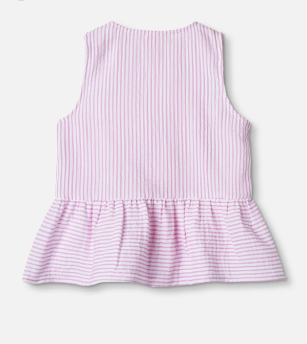 CIAO STRIPE TOP - CLOUD DANCER PINK STRIPE