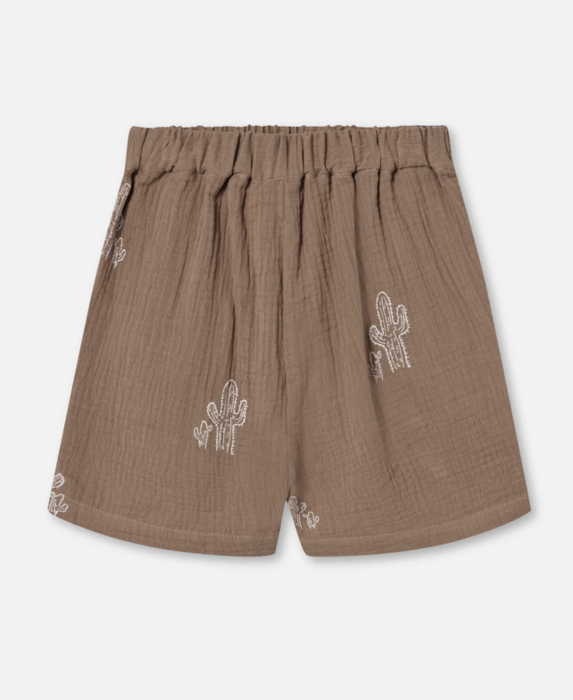 HELLO SHORTS - PINE BARK CACTUS AOP