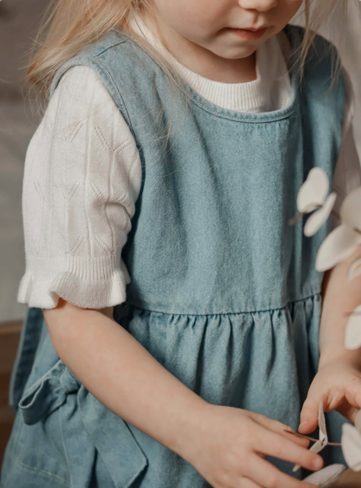 DON DENIM SPENCERDRESS - LIGHT DENIM BLUE