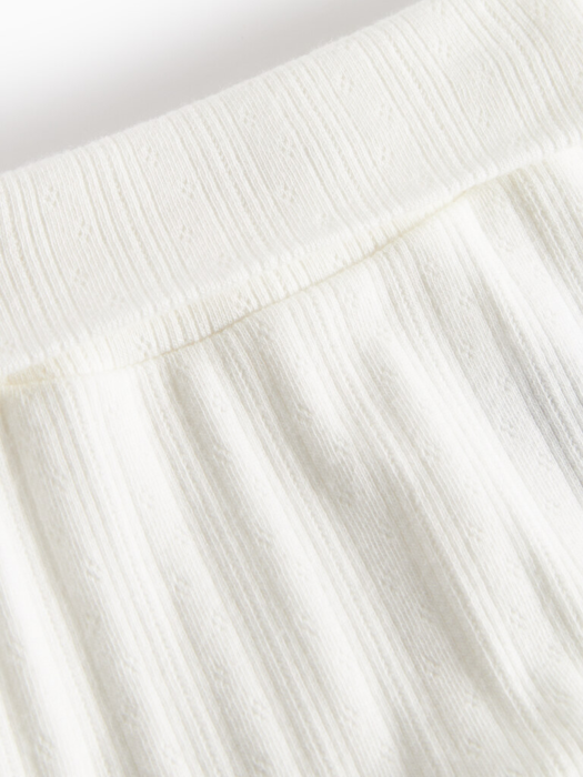 Piva, Pointelle, bottoms, New Born - Gentle white