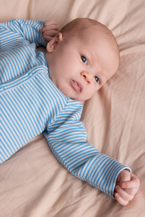 Rena, Modal Fine Rib, body, New Born - Blue stripe