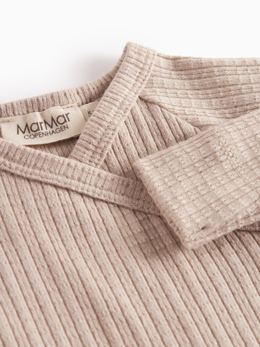 Rulo, Pointelle Rib, body, New Born - Soft beige