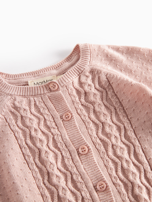 Totti, knitwear cardigan, Baby - Faded rose