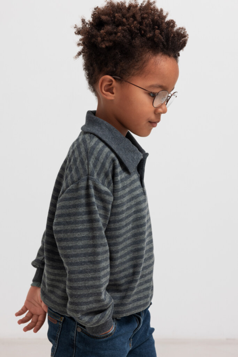 Thanos Polo, Kids - Forest stripe mel