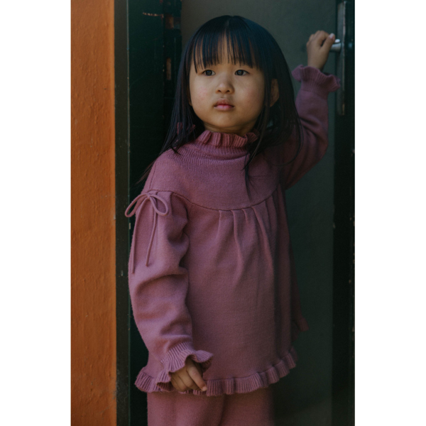 KINO LS KNIT BLOUSE ROSE