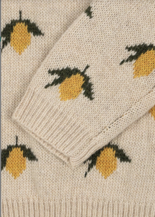 Belou Lemon Striksweater i Merinould – Blød & Varm