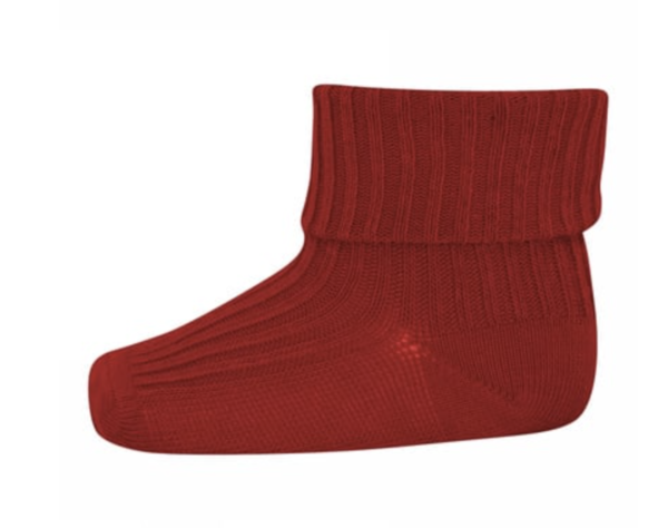 Wool rib baby socks tomato