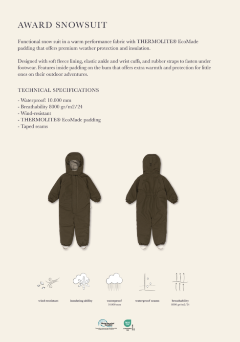 AWARD SNOWSUIT/FLYVERDRAGT GRS