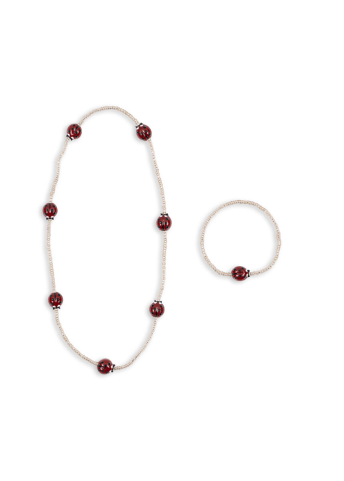 MARIEHØNE HALSKÆDE & ARMBÅNDSSÆT MARIEHØNE HALSKÆDE & ARMBÅNDSSÆT