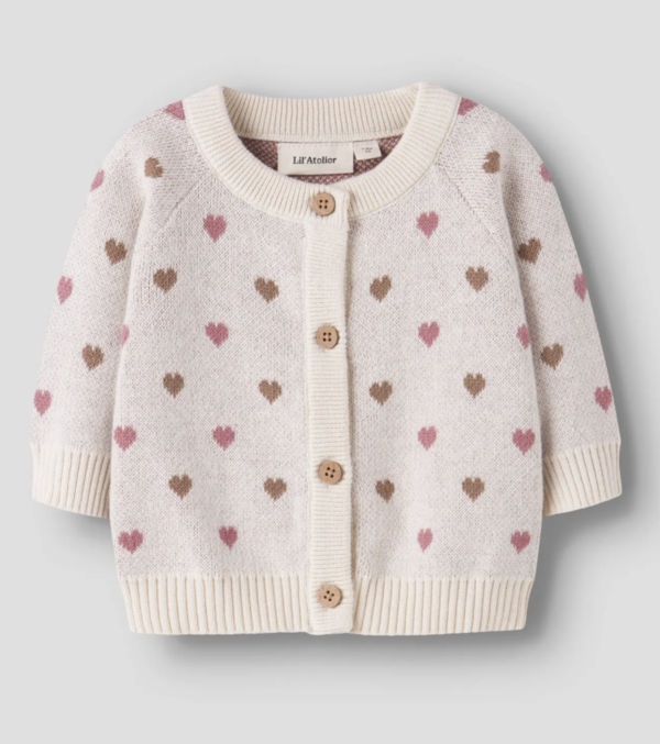 NBFSARAN LS KNIT CARD HEART LIL NBFSARAN LS KNIT CARD HEART LIL