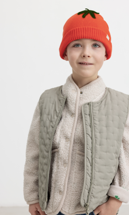 Atlas Tomat - Bomuldsstrik Ensfarvet