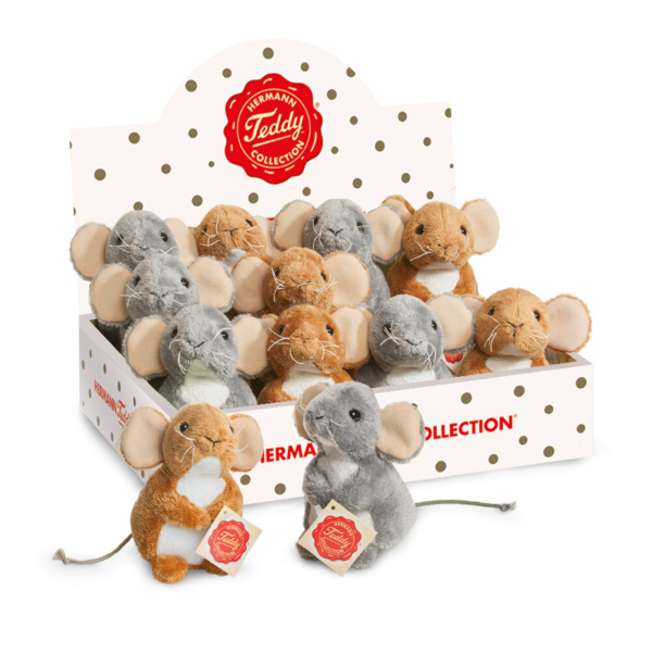 Teddy Hermann - Mus 11 cm assorterede farver
