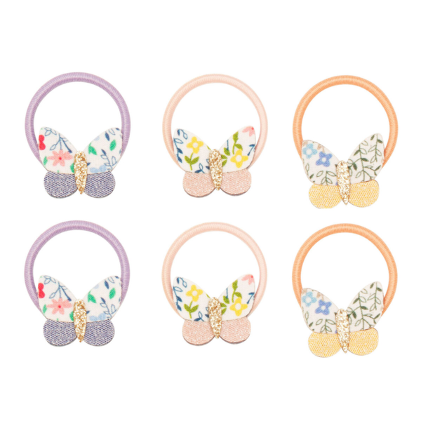 Mimi & Lula - 6 hårelastikker - Mini Betty Butterfly Florence
