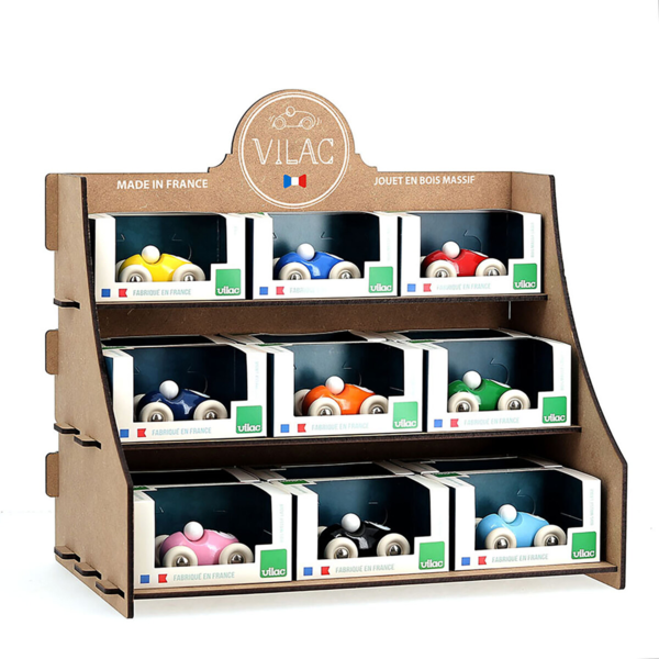 Vilac - Vintage Mini Racerbil sortiment 18 stk med display