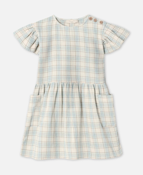 CHA CHA SS DRESS - SANDSHELL CHECK