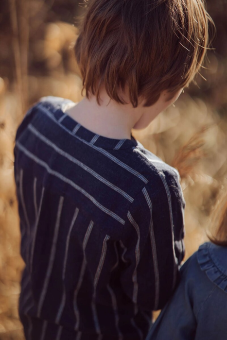 VIRA LS SHIRT - INSIGNIA BLUE / SANDSHELL