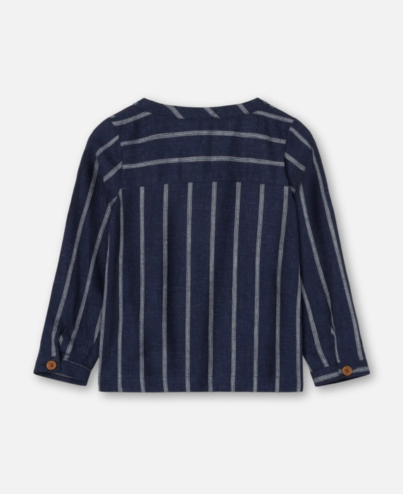 VIRA LS SHIRT - INSIGNIA BLUE / SANDSHELL