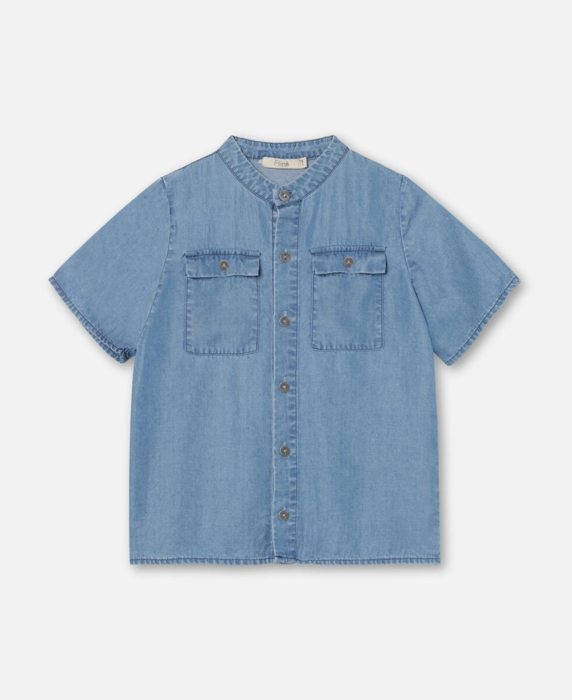 BALOU SS SHIRT - LIGHT DENIM BLUE