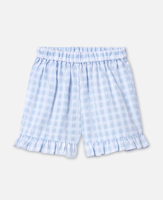 PARI RUFFLE SHORTS - DREAM BLUE CHECK