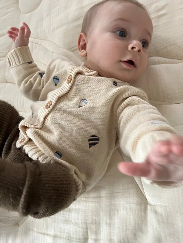 MAGIC BALLOON CARDIGAN - SANDSHELL