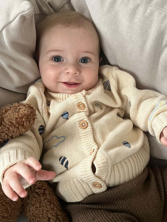 MAGIC BALLOON CARDIGAN - SANDSHELL