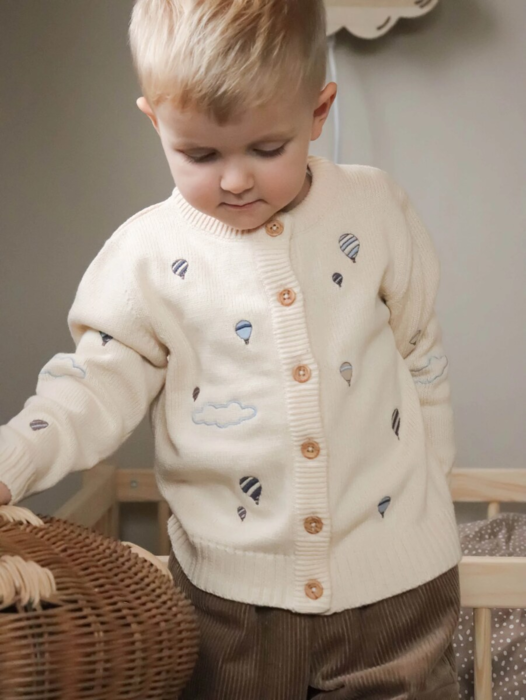 MAGIC BALLOON CARDIGAN - SANDSHELL