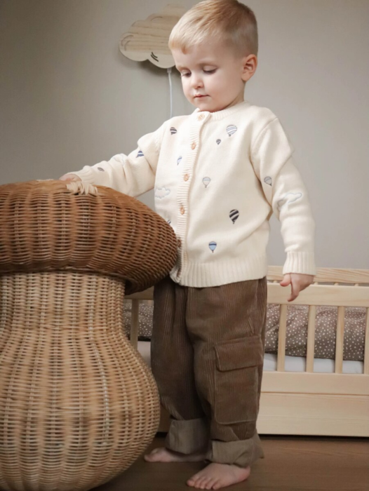 MAGIC BALLOON CARDIGAN - SANDSHELL