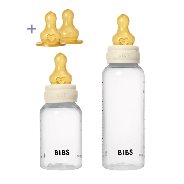Baby BPA-fri PP Sutteflaske Grow and Flow Sæt 150 ml/270 ml Latex – Ivory