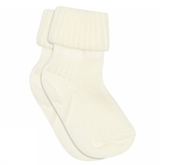 Cotton rib baby socks - Snow White