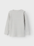 SLIM FIT TOP MED LANGE ÆRMER - limestone