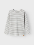 SLIM FIT TOP MED LANGE ÆRMER - limestone