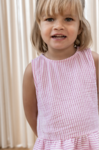 CIAO STRIPE TOP - CLOUD DANCER PINK STRIPE