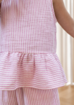 CIAO STRIPE TOP - CLOUD DANCER PINK STRIPE
