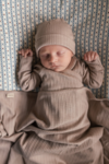 Rulo, Pointelle Rib, body, New Born - Soft beige