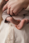 Rulo, Pointelle Rib, body, New Born - Soft beige