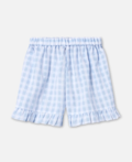 PARI RUFFLE SHORTS - DREAM BLUE CHECK
