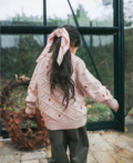 KOTA SCARF - PEACH WHIP AOP