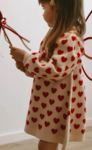ALON HEART DRESS - POMPEIAN RED/ SANDSHELL
