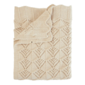 Strikket Tæppe Wavy - Ivory