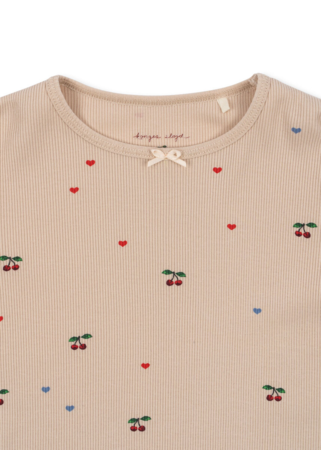 ELLA LS T-shirt i Økologisk Rib med Sløjfe – GOTS-certificeret