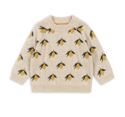 Belou Lemon Striksweater i Merinould – Blød & Varm