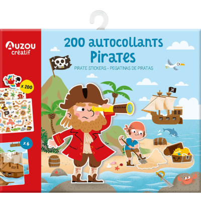Auzou - Klistermærker - Pirater 200 stk
