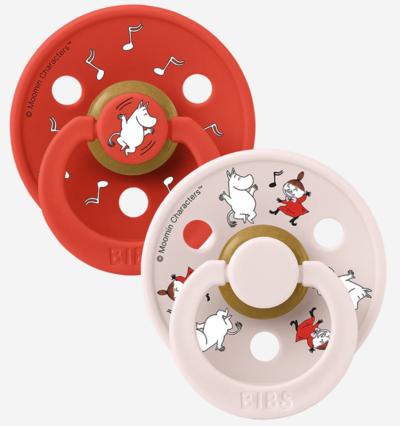 BIBS x Moomin Colour 2 pack Dancing - Candy Apple mix size 2