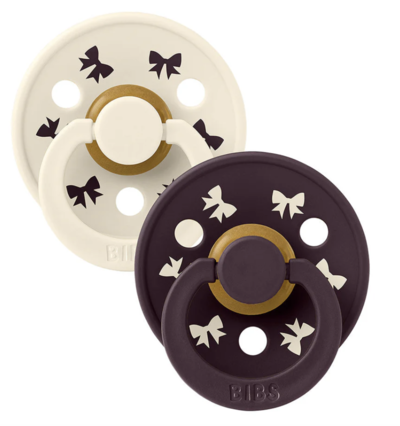 Colour Holiday Bow 2 Pack - Ivory/Plum size 2