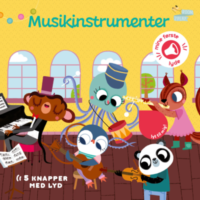 Forlaget ROOM2PLAY - Pegebog med lyd - Musikinstrumenter