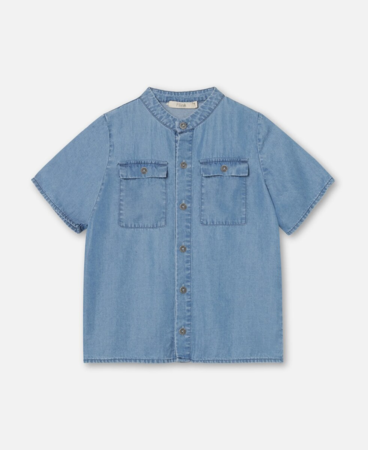 BALOU SS SHIRT - LIGHT DENIM BLUE