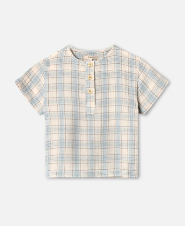 CHA CHA SS SHIRT - SANDSHELL CHECK